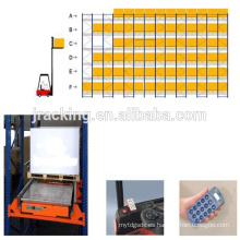 paleta de estanterías de oro de la costa, Jracking almacenamiento en frío radio de trasiego de estanterías, estanterías de almacenamiento